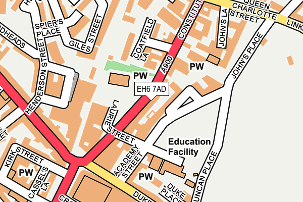 EH6 7AD map - OS OpenMap – Local (Ordnance Survey) EH6 7AD map - OS OpenMap – Local (Ordnance Survey)