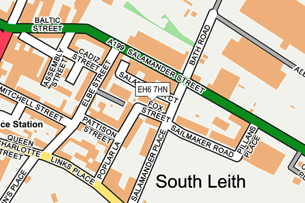 EH6 7HN map - OS OpenMap – Local (Ordnance Survey) EH6 7HN map - OS OpenMap – Local (Ordnance Survey)