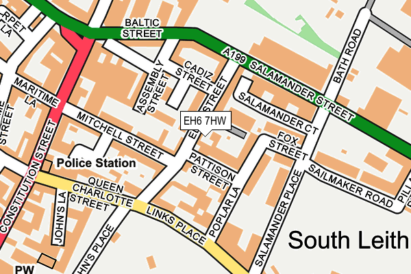 EH6 7HW map - OS OpenMap – Local (Ordnance Survey) EH6 7HW map - OS OpenMap – Local (Ordnance Survey)