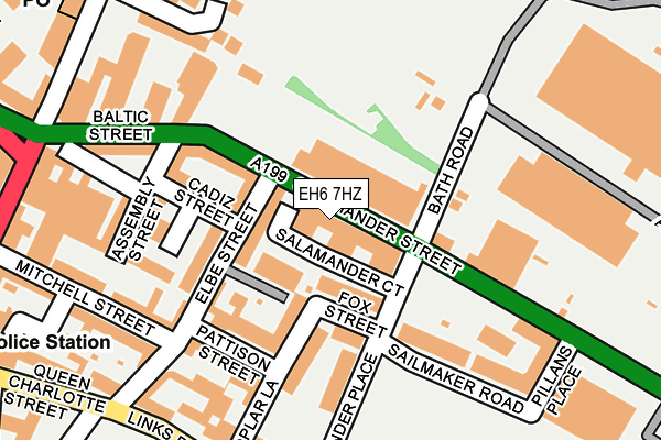 EH6 7HZ map - OS OpenMap – Local (Ordnance Survey) EH6 7HZ map - OS OpenMap – Local (Ordnance Survey)