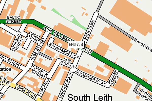 EH6 7JB map - OS OpenMap – Local (Ordnance Survey) EH6 7JB map - OS OpenMap – Local (Ordnance Survey)