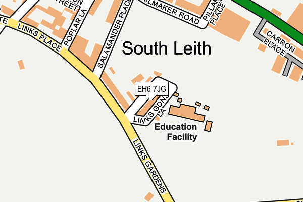 EH6 7JG map - OS OpenMap – Local (Ordnance Survey) EH6 7JG map - OS OpenMap – Local (Ordnance Survey)
