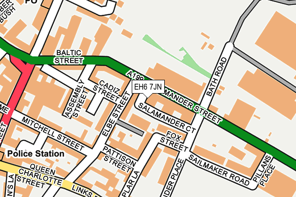 EH6 7JN map - OS OpenMap – Local (Ordnance Survey) EH6 7JN map - OS OpenMap – Local (Ordnance Survey)