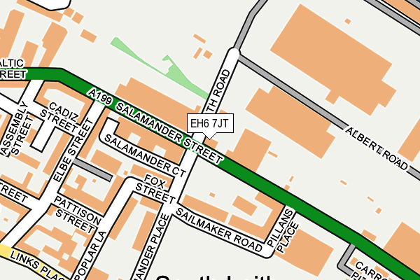 EH6 7JT map - OS OpenMap – Local (Ordnance Survey) EH6 7JT map - OS OpenMap – Local (Ordnance Survey)