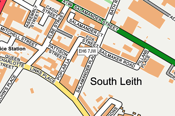 EH6 7JW map - OS OpenMap – Local (Ordnance Survey)