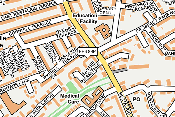 EH6 8BP map - OS OpenMap – Local (Ordnance Survey) EH6 8BP map - OS OpenMap – Local (Ordnance Survey)