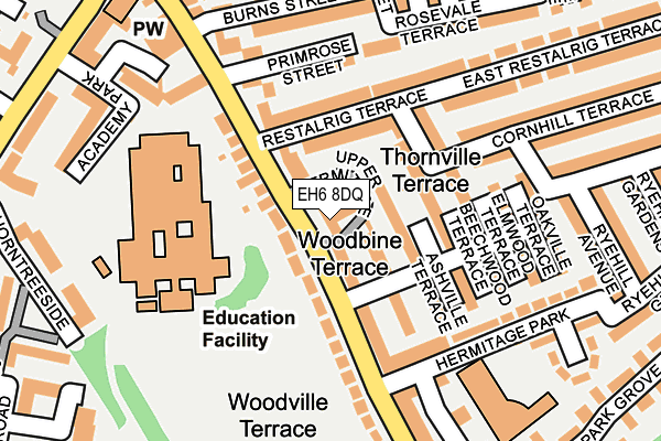 EH6 8DQ map - OS OpenMap – Local (Ordnance Survey) EH6 8DQ map - OS OpenMap – Local (Ordnance Survey)
