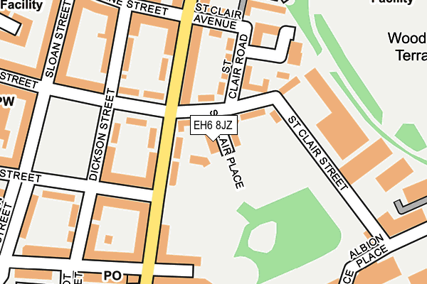 EH6 8JZ map - OS OpenMap – Local (Ordnance Survey) EH6 8JZ map - OS OpenMap – Local (Ordnance Survey)