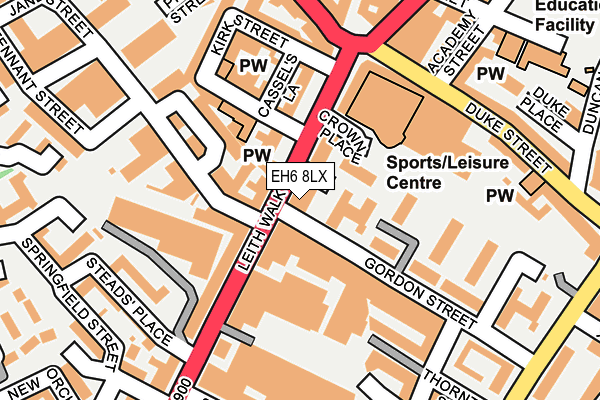 EH6 8LX map - OS OpenMap – Local (Ordnance Survey)
