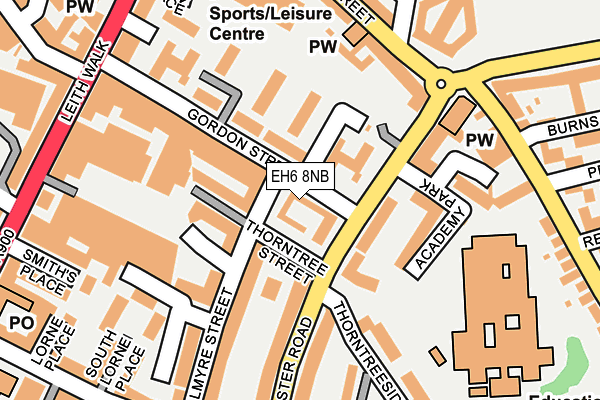 EH6 8NB map - OS OpenMap – Local (Ordnance Survey) EH6 8NB map - OS OpenMap – Local (Ordnance Survey)