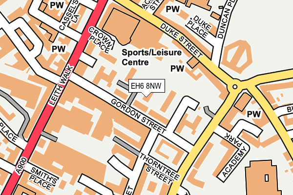 EH6 8NW map - OS OpenMap – Local (Ordnance Survey) EH6 8NW map - OS OpenMap – Local (Ordnance Survey)