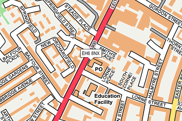 EH6 8NX map - OS OpenMap – Local (Ordnance Survey) EH6 8NX map - OS OpenMap – Local (Ordnance Survey)