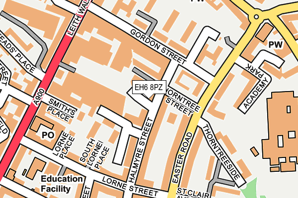 EH6 8PZ map - OS OpenMap – Local (Ordnance Survey) EH6 8PZ map - OS OpenMap – Local (Ordnance Survey)
