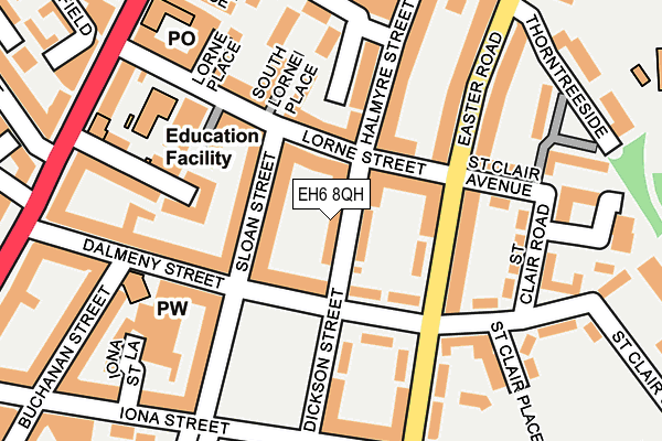 EH6 8QH map - OS OpenMap – Local (Ordnance Survey) EH6 8QH map - OS OpenMap – Local (Ordnance Survey)