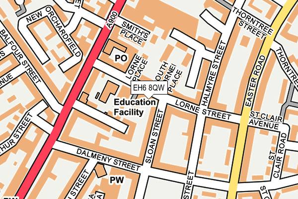 EH6 8QW map - OS OpenMap – Local (Ordnance Survey) EH6 8QW map - OS OpenMap – Local (Ordnance Survey)