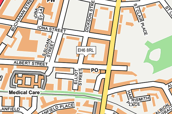 EH6 8RL map - OS OpenMap – Local (Ordnance Survey) EH6 8RL map - OS OpenMap – Local (Ordnance Survey)