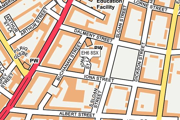 EH6 8SX map - OS OpenMap – Local (Ordnance Survey)