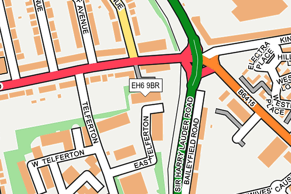 EH6 9BR map - OS OpenMap – Local (Ordnance Survey) EH6 9BR map - OS OpenMap – Local (Ordnance Survey)