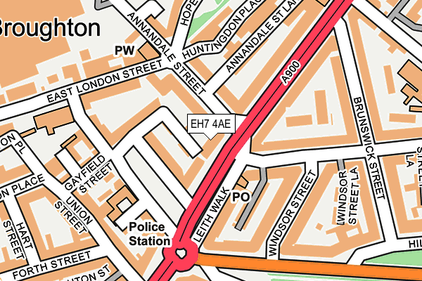 EH7 4AE map - OS OpenMap – Local (Ordnance Survey) EH7 4AE map - OS OpenMap – Local (Ordnance Survey)