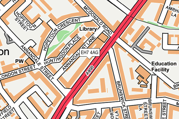 EH7 4AG map - OS OpenMap – Local (Ordnance Survey) EH7 4AG map - OS OpenMap – Local (Ordnance Survey)