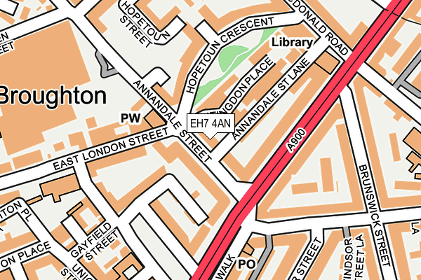 EH7 4AN map - OS OpenMap – Local (Ordnance Survey) EH7 4AN map - OS OpenMap – Local (Ordnance Survey)