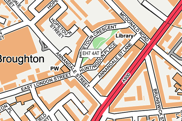 EH7 4AT map - OS OpenMap – Local (Ordnance Survey) EH7 4AT map - OS OpenMap – Local (Ordnance Survey)