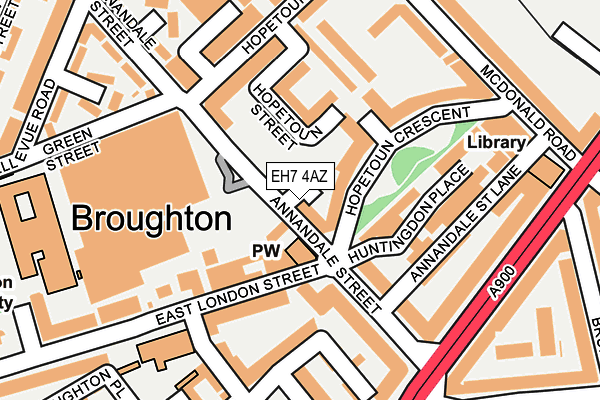 EH7 4AZ map - OS OpenMap – Local (Ordnance Survey) EH7 4AZ map - OS OpenMap – Local (Ordnance Survey)