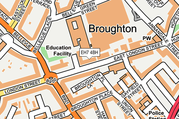 EH7 4BH map - OS OpenMap – Local (Ordnance Survey) EH7 4BH map - OS OpenMap – Local (Ordnance Survey)