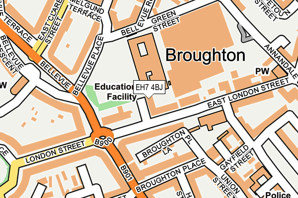 EH7 4BJ map - OS OpenMap – Local (Ordnance Survey) EH7 4BJ map - OS OpenMap – Local (Ordnance Survey)