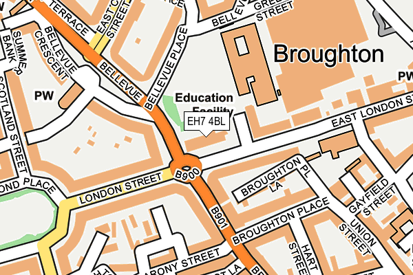 EH7 4BL map - OS OpenMap – Local (Ordnance Survey) EH7 4BL map - OS OpenMap – Local (Ordnance Survey)