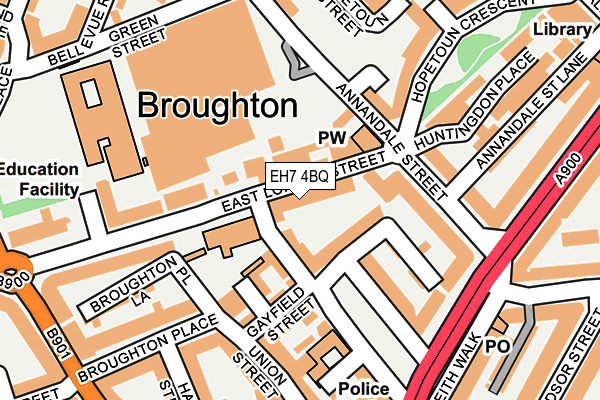 EH7 4BQ map - OS OpenMap – Local (Ordnance Survey) EH7 4BQ map - OS OpenMap – Local (Ordnance Survey)