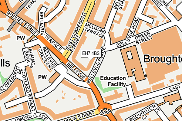 EH7 4BS map - OS OpenMap – Local (Ordnance Survey) EH7 4BS map - OS OpenMap – Local (Ordnance Survey)