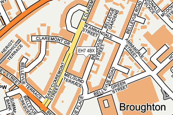 EH7 4BX map - OS OpenMap – Local (Ordnance Survey) EH7 4BX map - OS OpenMap – Local (Ordnance Survey)