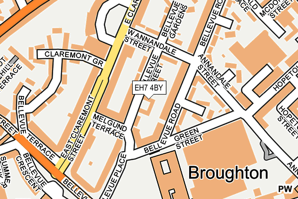 EH7 4BY map - OS OpenMap – Local (Ordnance Survey) EH7 4BY map - OS OpenMap – Local (Ordnance Survey)