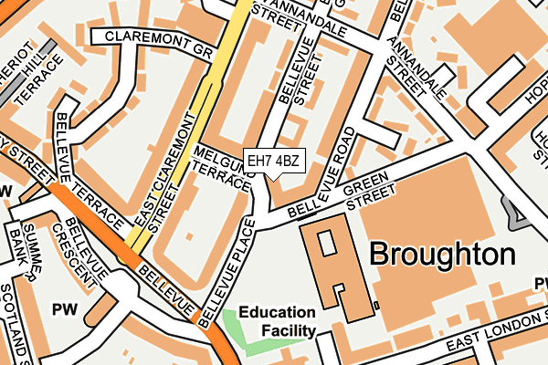 EH7 4BZ map - OS OpenMap – Local (Ordnance Survey) EH7 4BZ map - OS OpenMap – Local (Ordnance Survey)