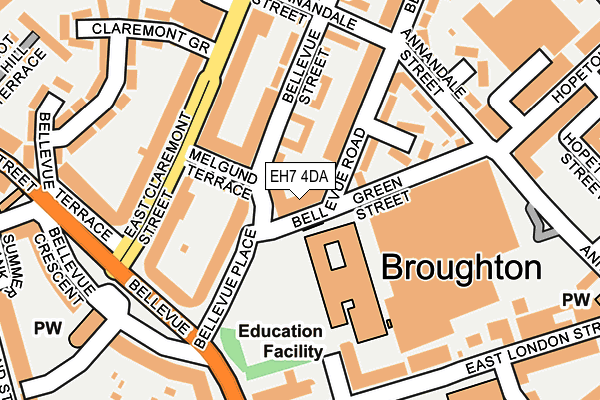 EH7 4DA map - OS OpenMap – Local (Ordnance Survey) EH7 4DA map - OS OpenMap – Local (Ordnance Survey)