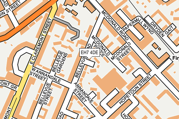 EH7 4DE map - OS OpenMap – Local (Ordnance Survey) EH7 4DE map - OS OpenMap – Local (Ordnance Survey)
