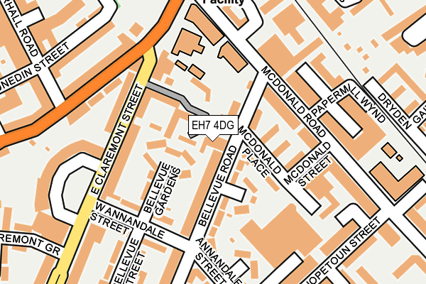 EH7 4DG map - OS OpenMap – Local (Ordnance Survey) EH7 4DG map - OS OpenMap – Local (Ordnance Survey)