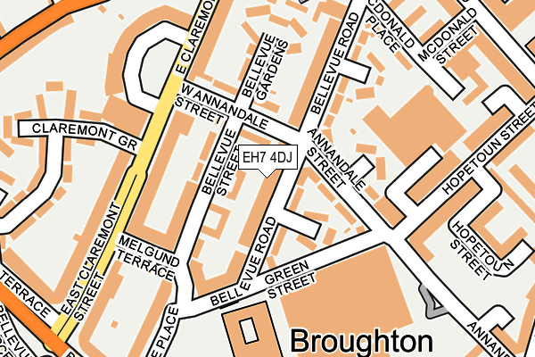 EH7 4DJ map - OS OpenMap – Local (Ordnance Survey) EH7 4DJ map - OS OpenMap – Local (Ordnance Survey)