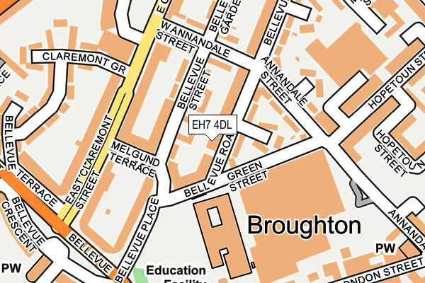 EH7 4DL map - OS OpenMap – Local (Ordnance Survey) EH7 4DL map - OS OpenMap – Local (Ordnance Survey)