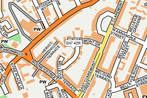 EH7 4DR map - OS OpenMap – Local (Ordnance Survey) EH7 4DR map - OS OpenMap – Local (Ordnance Survey)