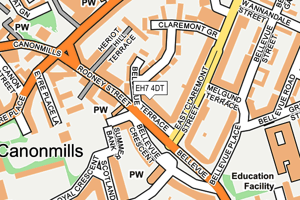 EH7 4DT map - OS OpenMap – Local (Ordnance Survey) EH7 4DT map - OS OpenMap – Local (Ordnance Survey)