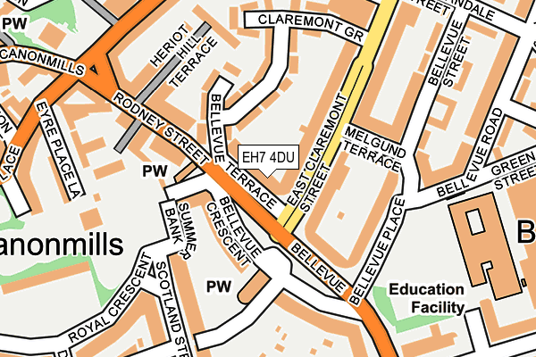 EH7 4DU map - OS OpenMap – Local (Ordnance Survey) EH7 4DU map - OS OpenMap – Local (Ordnance Survey)