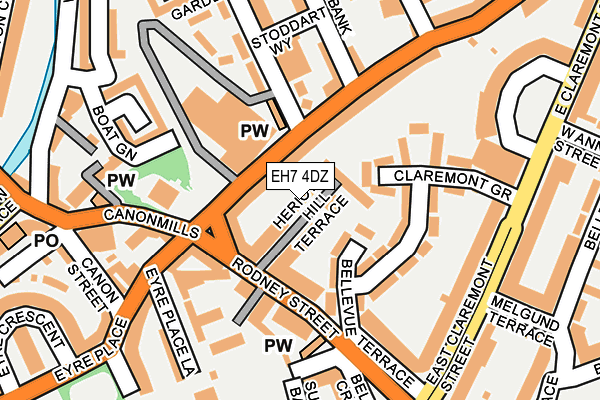 EH7 4DZ map - OS OpenMap – Local (Ordnance Survey) EH7 4DZ map - OS OpenMap – Local (Ordnance Survey)