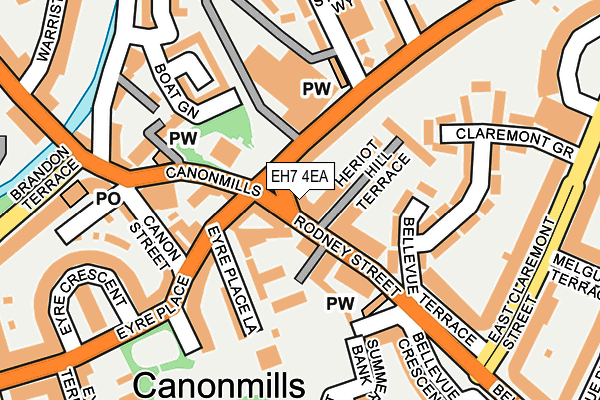 EH7 4EA map - OS OpenMap – Local (Ordnance Survey) EH7 4EA map - OS OpenMap – Local (Ordnance Survey)