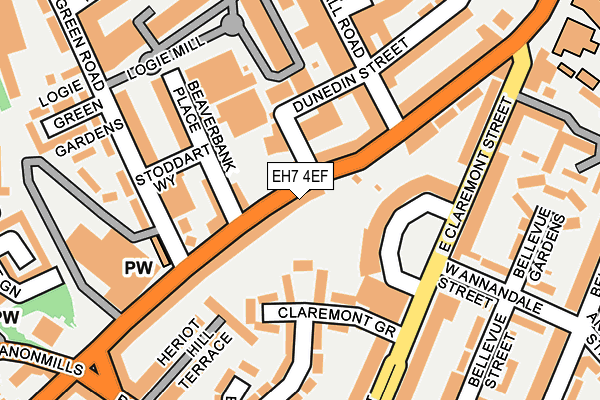 EH7 4EF map - OS OpenMap – Local (Ordnance Survey) EH7 4EF map - OS OpenMap – Local (Ordnance Survey)