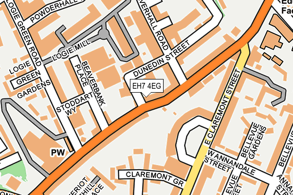 EH7 4EG map - OS OpenMap – Local (Ordnance Survey) EH7 4EG map - OS OpenMap – Local (Ordnance Survey)