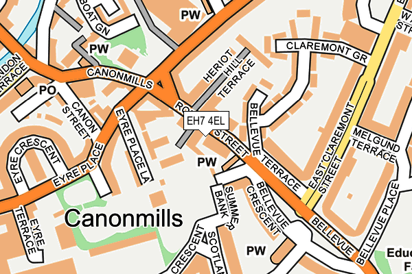 EH7 4EL map - OS OpenMap – Local (Ordnance Survey) EH7 4EL map - OS OpenMap – Local (Ordnance Survey)