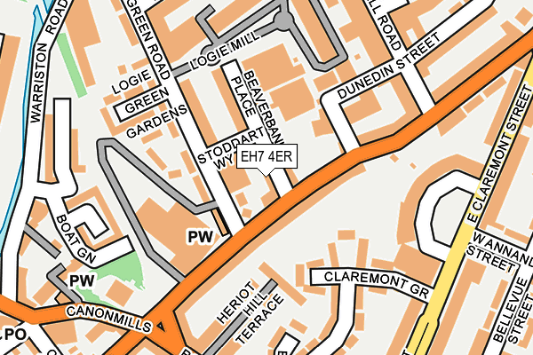 EH7 4ER map - OS OpenMap – Local (Ordnance Survey) EH7 4ER map - OS OpenMap – Local (Ordnance Survey)
