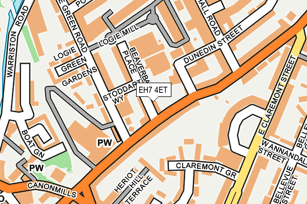 EH7 4ET map - OS OpenMap – Local (Ordnance Survey) EH7 4ET map - OS OpenMap – Local (Ordnance Survey)